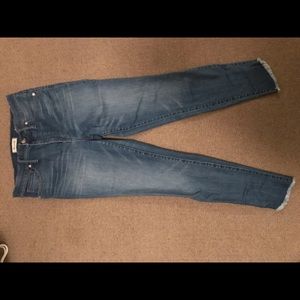 Madewell 10 inch High Rise Tulip Hem Jeans